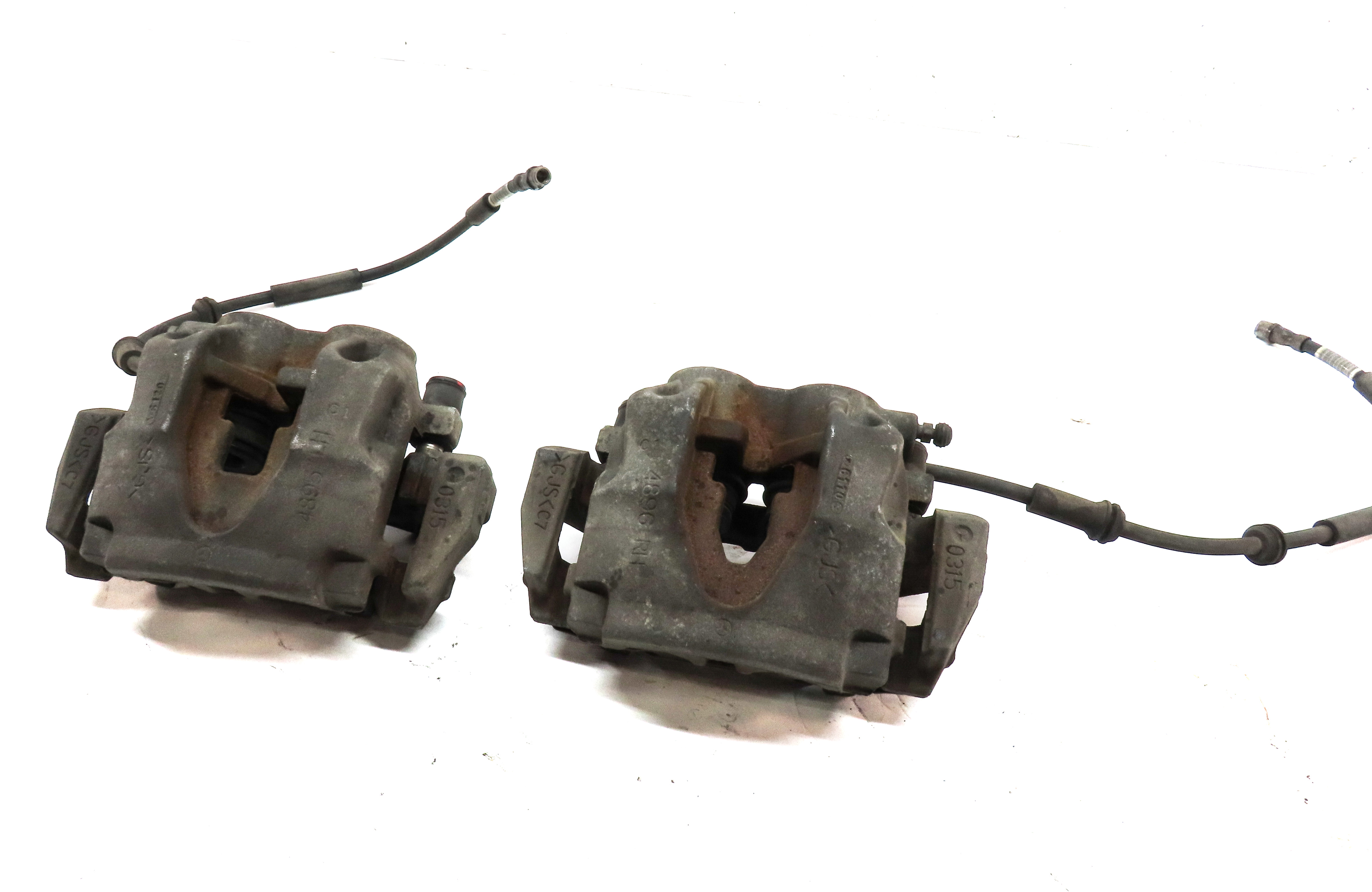 2012-2019 MERCEDES GL350 GL450 GLS350 ML350 (W166 X166) FRONT BRAKE CALIPER SET — exact item pictured